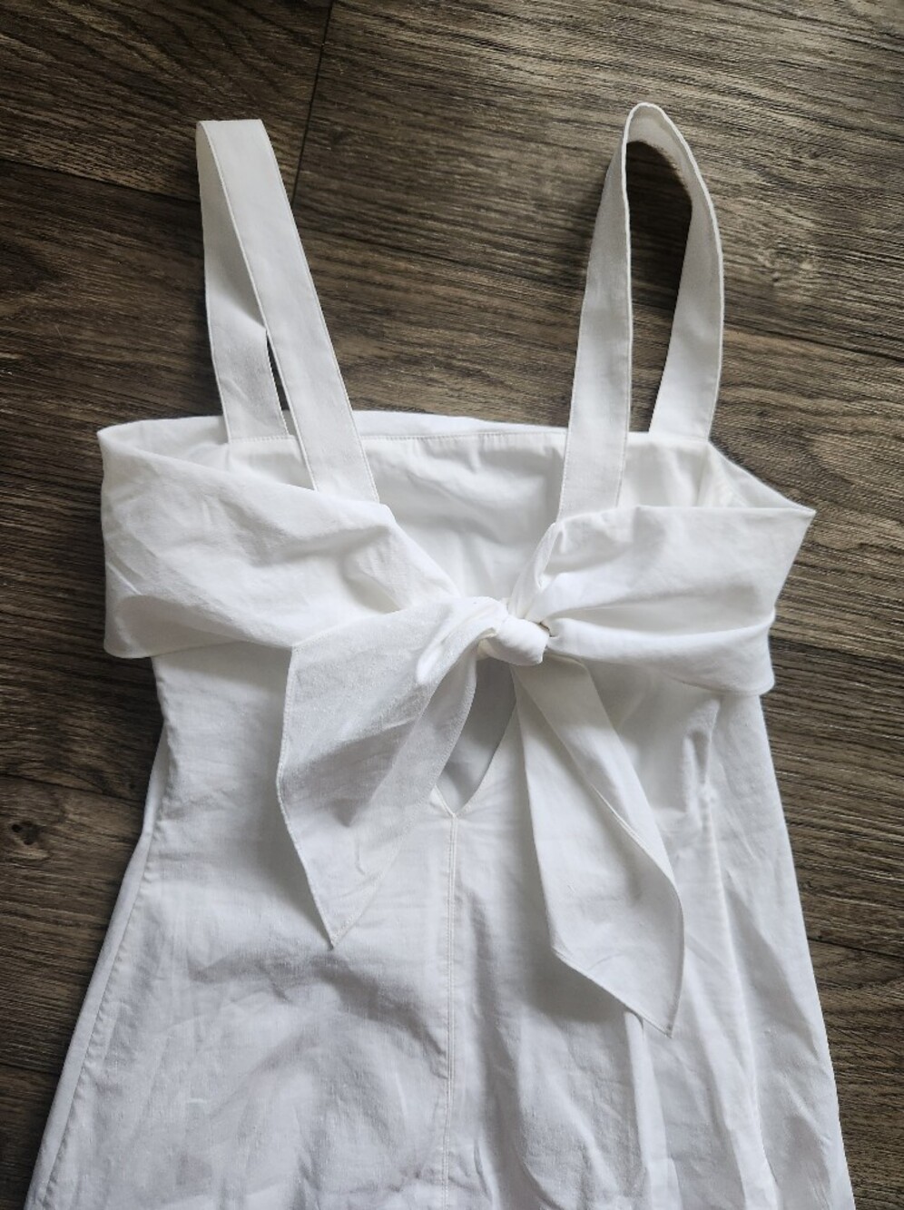 Theory Linen White Tie-Back Midi Dress in Good Linen Summer Cottagecore Size S - Picture 11 of 13
